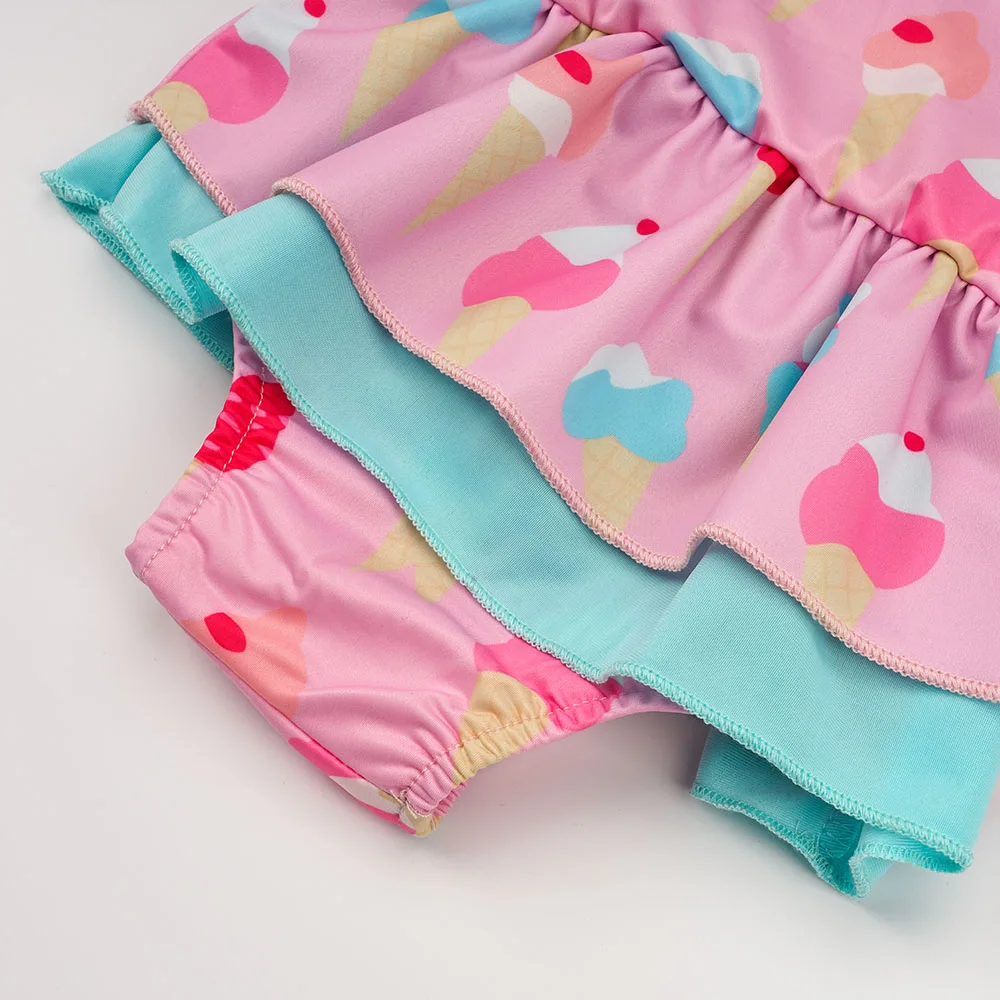 Купальный костюм для маленьких девочек детский цельный купальник бикини модный