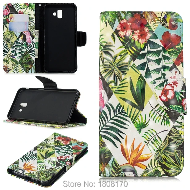 C-ku для Huawei Mate 20 Pro Samsung Galaxy M30 J4 Plus J6 2018 3D кожаный чехол-бумажник с цветком бабочка