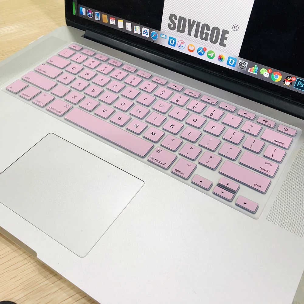 Силиконовый чехол для клавиатуры ноутбука защитная цветная пленка macbook Air13 retina15 13