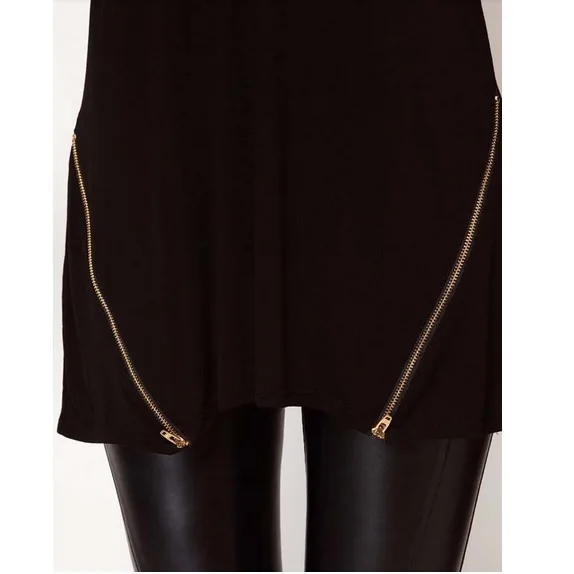 Soft Bamboo Fiber Blouse with Zipper Detail |