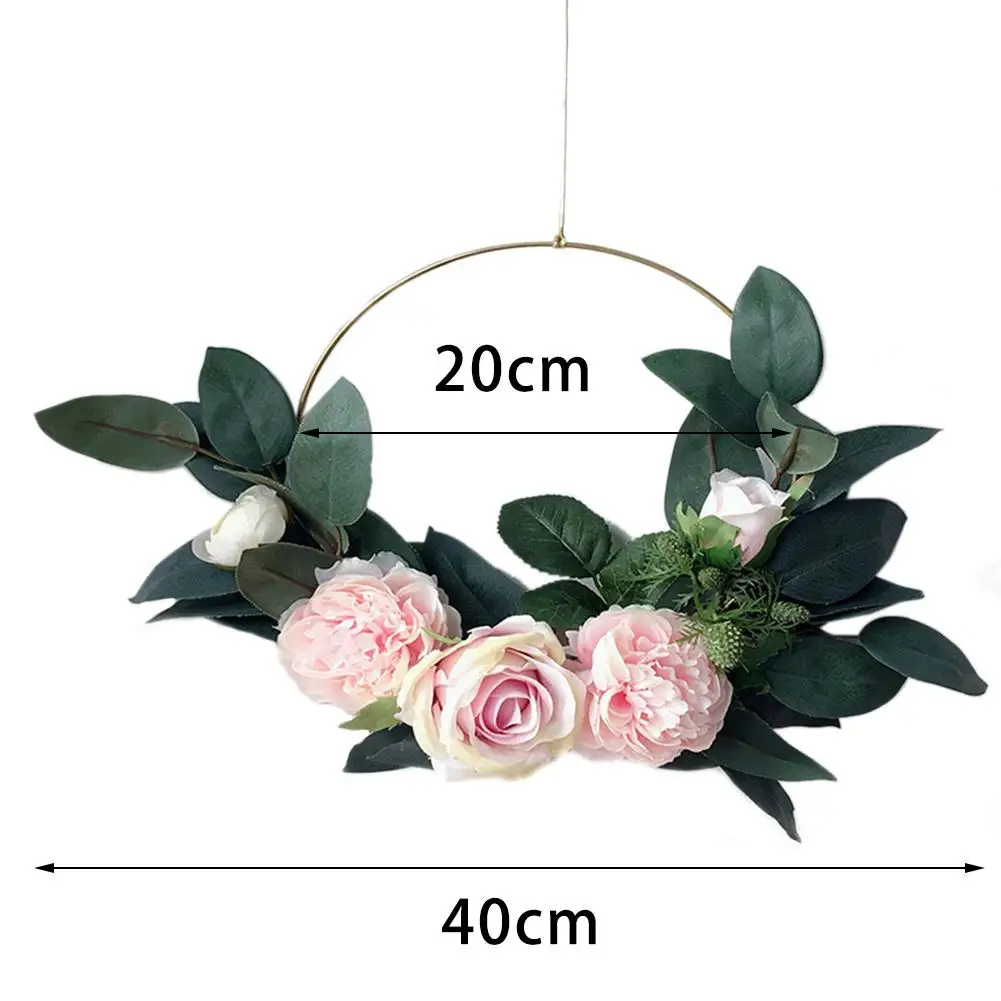 DIY Artificial Flower Garland Rose Wreath Home Wedding Garden Party Decor Hanging Door Heart Shaped Festival Flores | Дом и сад
