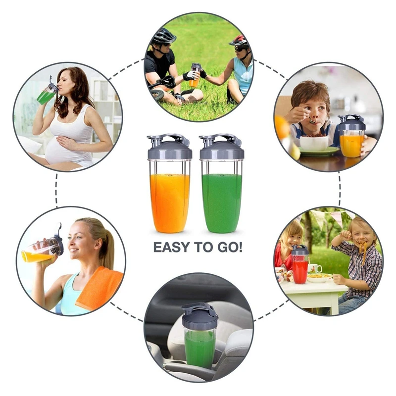 Сменные чашки с откидной крышкой для NutriBullet 6 шт высокоскоростной Блендер/миксер
