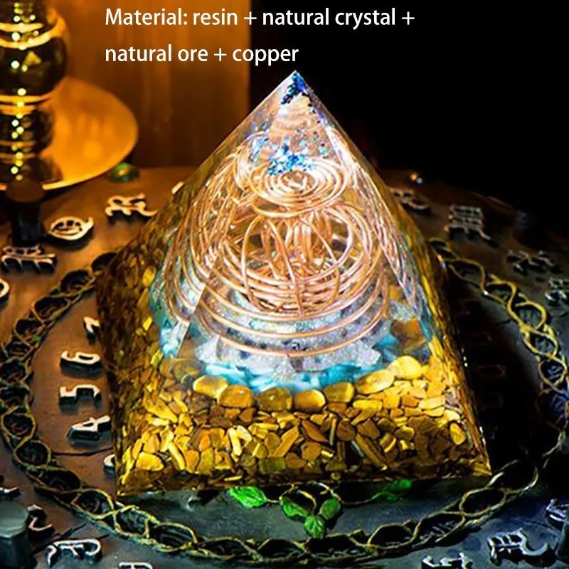 Кристаллическая Пирамида AURA REIKI Orgonite Energy Восстанавливающее Средство