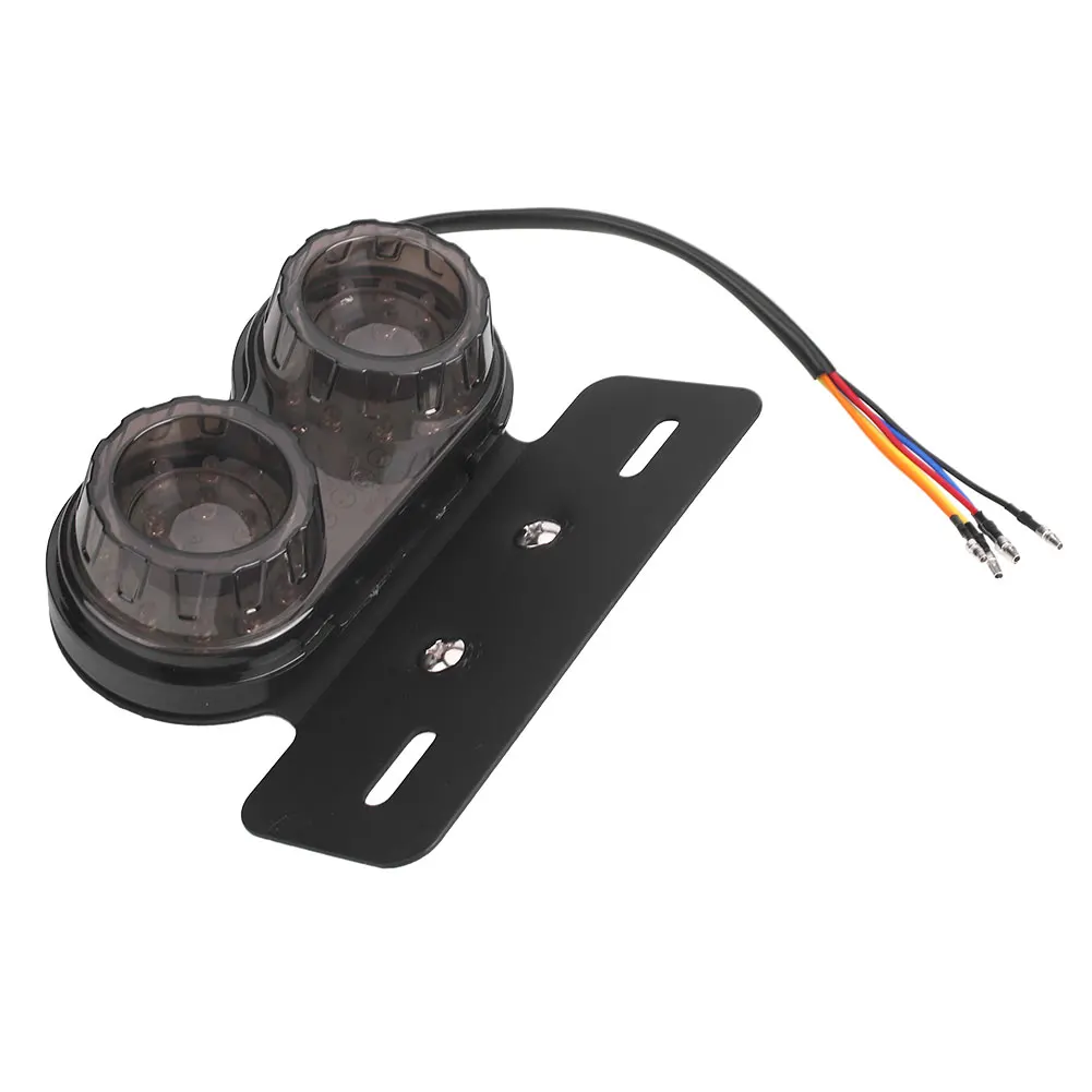 Motorcycle Light Rear Position Lamp License Plate Motor Premium ATV Chopper Stop Turn Signal Smoked Lens DC 12V Plastic |