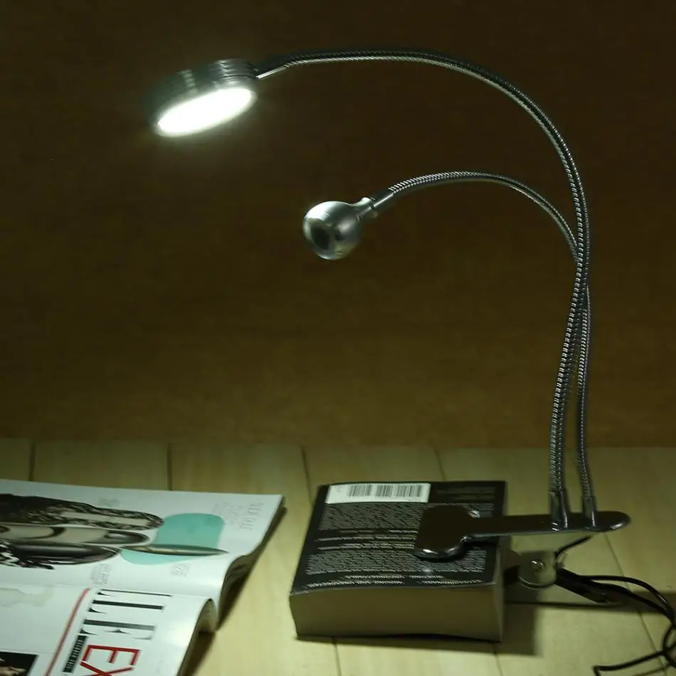 2 в 1 зажим дизайн USB регулируемый холодный свет LED тату питания бровей ногтей