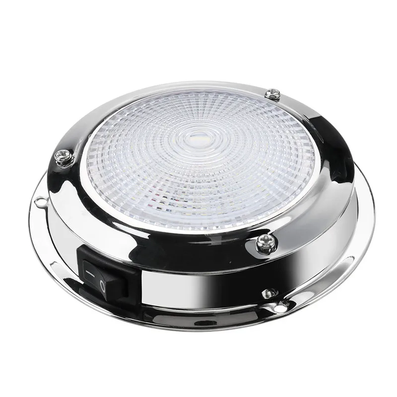 Lámpara de techo LED Interior, 70W, con interruptor, para RV, coche, barcos, luz de techo de 12V