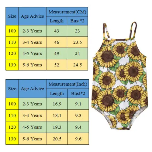 Детский купальник для девочек с подсолнухом купальный костюм|Комплекты одежды
