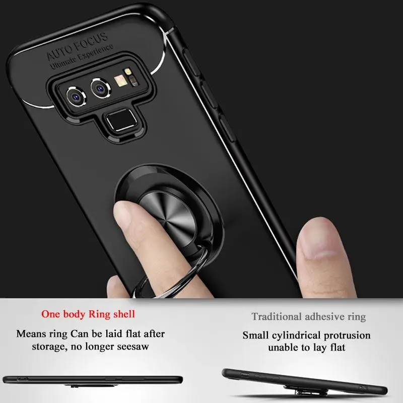 Магнитный автомобильный чехол с кольцом на палец для samsung Galaxy S9 S8 Plus Note 8, чехол для aa50, A30, A20, A40, A10, ТПУ, противоударный чехол