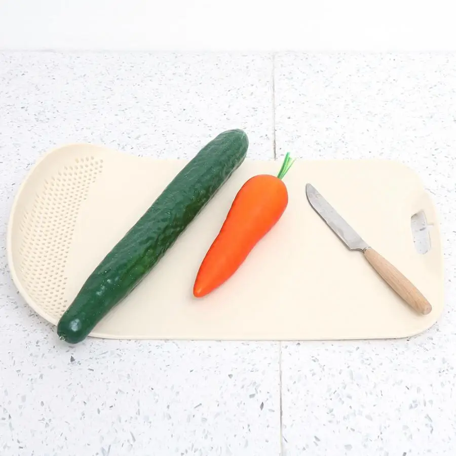 Многофункциональная разделочная доска дренажная пластиковая кухонный сливной