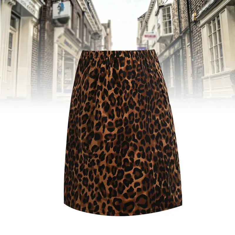 Леопардовый принт Винтаж Simplee юбка женские юбки в Корейском стиле панк рок