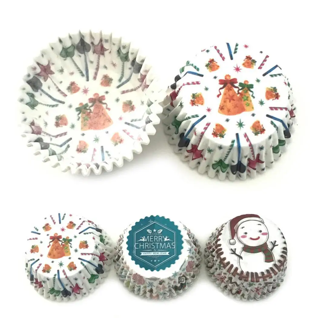 Cake Mini Letter Cupcake Molds Bell Ppaper Snowman Disposable Kitchen As Picture Cup Paper Baking | Дом и сад