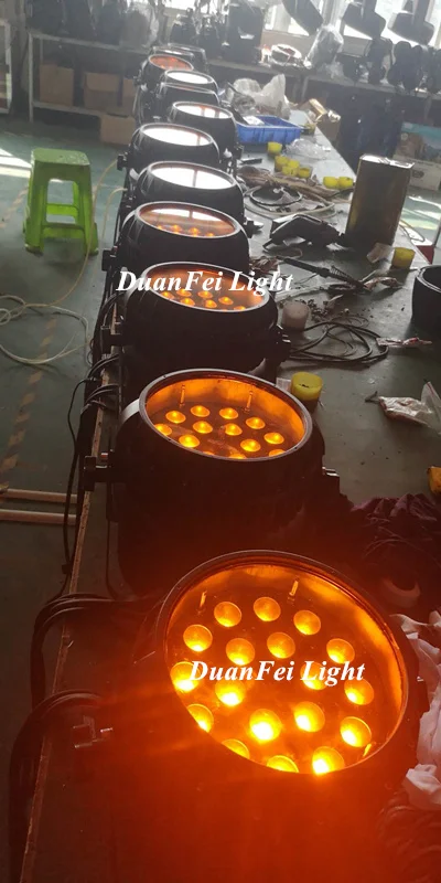 Водонепроницаемый светодиодный прожектор par zoom dmx rgbwa 20 партий 18x15 Вт ip65