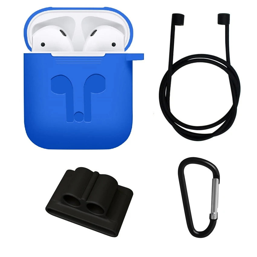 Для Apple аксессуары для airpods Силиконовый чехол + держатель ремня против потери