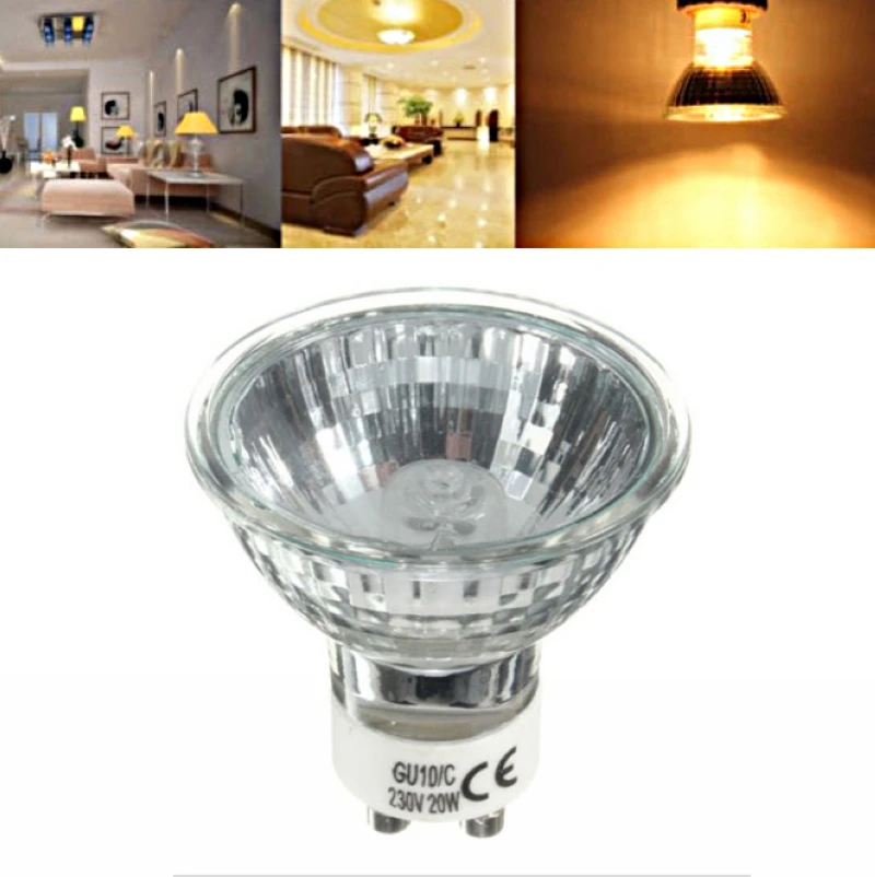 

Newest 20W/35W/50W GU10 Bright Warm White Halogen Lamp Home Light Bulbs 220-240V