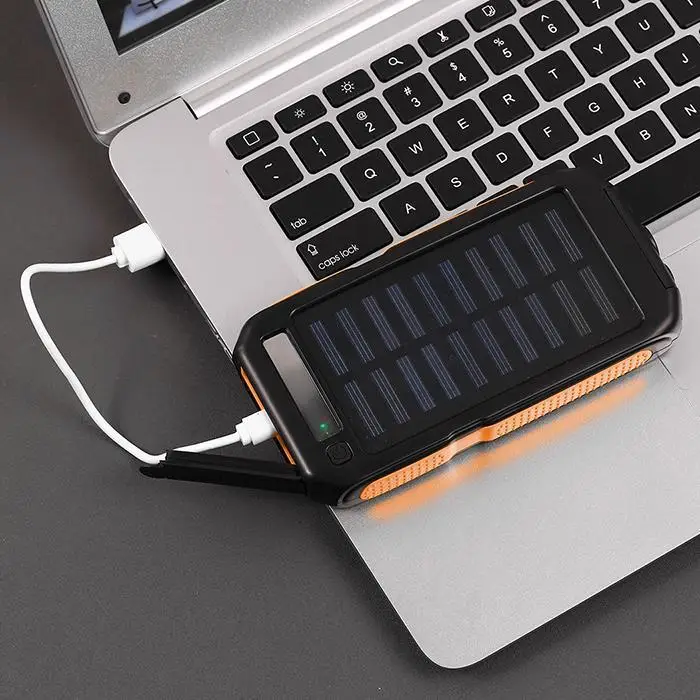 Солнечная энергия общий портативный двойной USB внешний аккумулятор встроенный