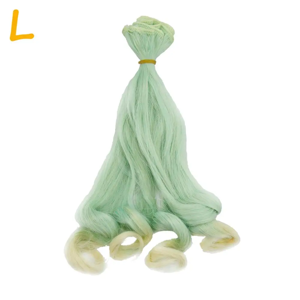 1x20 см * 100 BJD парики прямые длинные волосы большая кривая кукла парик вьющиеся DIY