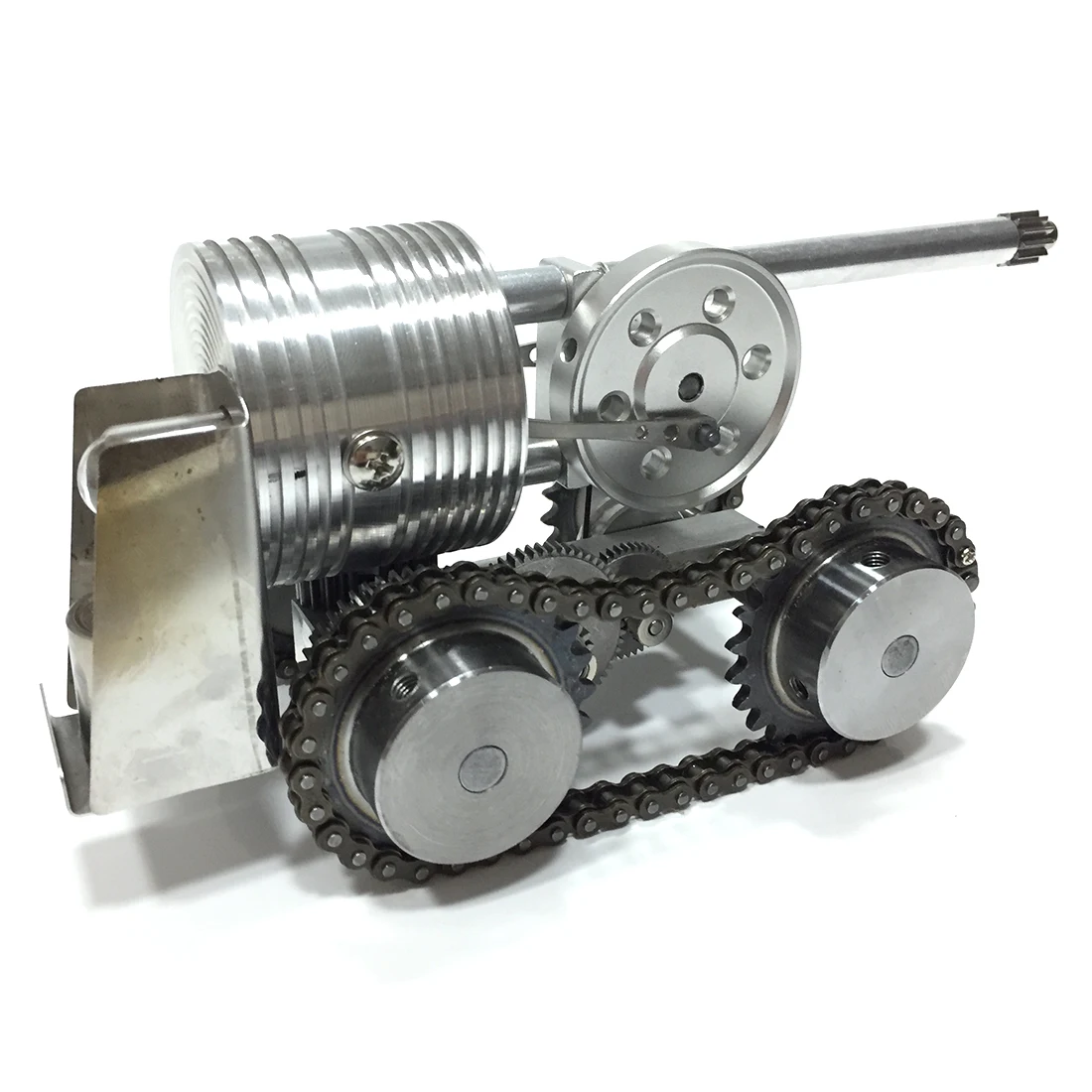 

Launchable Metal Tank Stirling External Combustion Engine Model Toy for Children Learning Science Gift Educational Kit