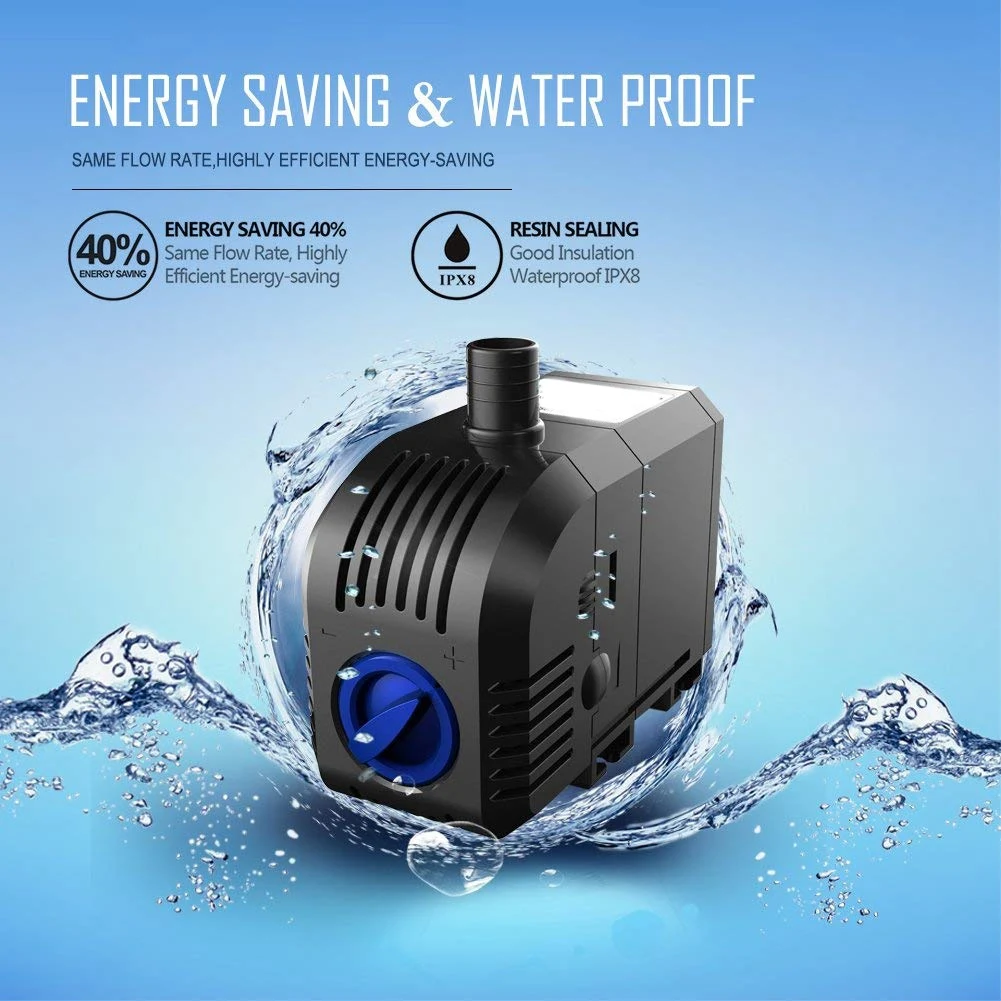 45W Mini Ultra-Quiet Submersible Water Pump Fish Tank Electric Fountain Filter Circulating Small |