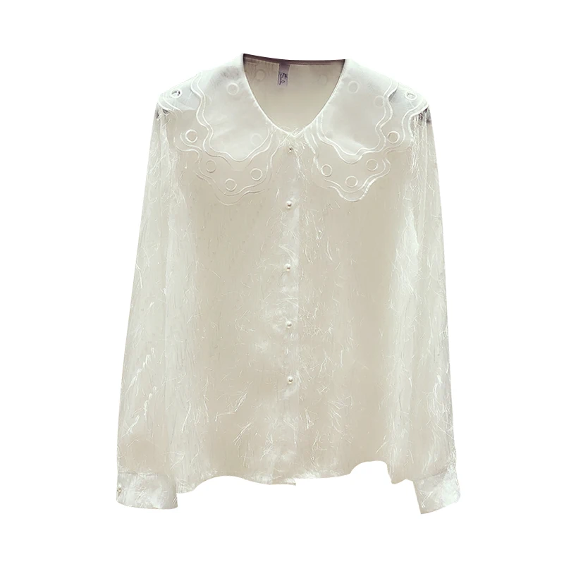 Женские рубашки с кисточками повседневные однотонные оборками весна лето 2019| |