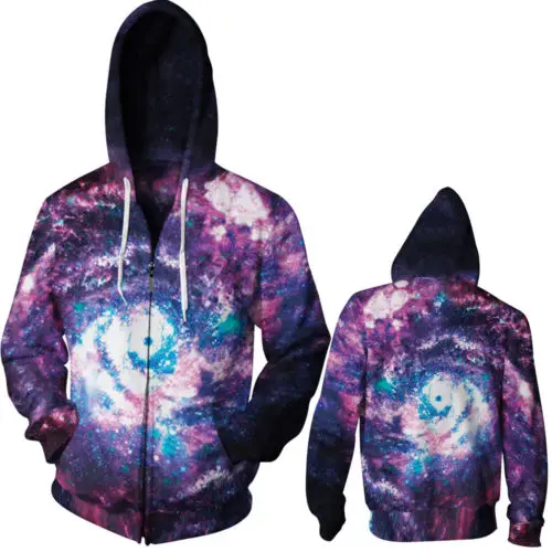 Funny Printed 3D Men Hooded Sweatshirts Autumn Winter Hoodies Galaxy Night Pullover Fashion Casual Coat Outwear | Мужская одежда
