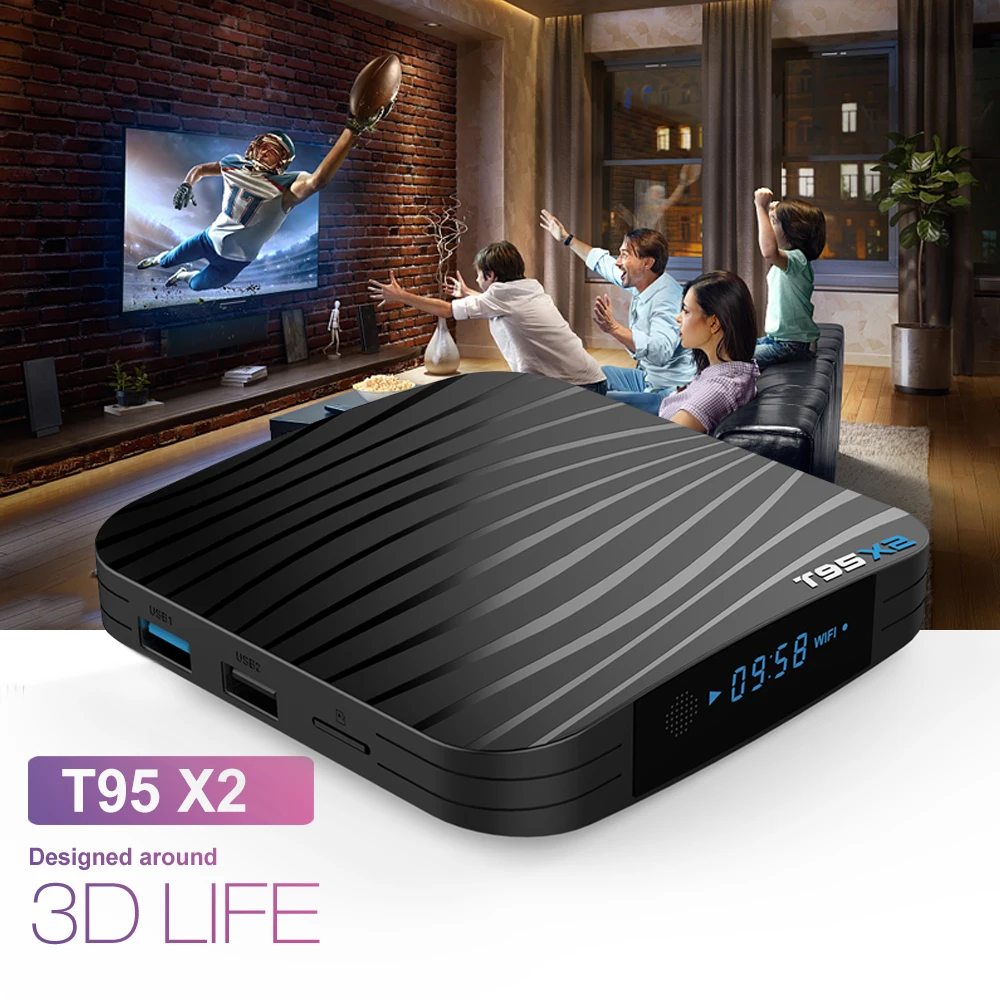 ACEMAX T95X2 Android 8 1 Amlogic S905X2 четырехъядерная ТВ приставка 2 ГБ 16 4 32 двойной Wi Fi USB 3 0 H.265 4K