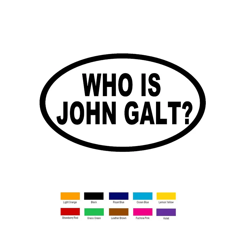 

Car- stying 15cm x 10cm Who Is John Galt Car Sticker For Truck Window Bumper Auto SUV Door Laptop Kayak Vinyl Decal Jdm