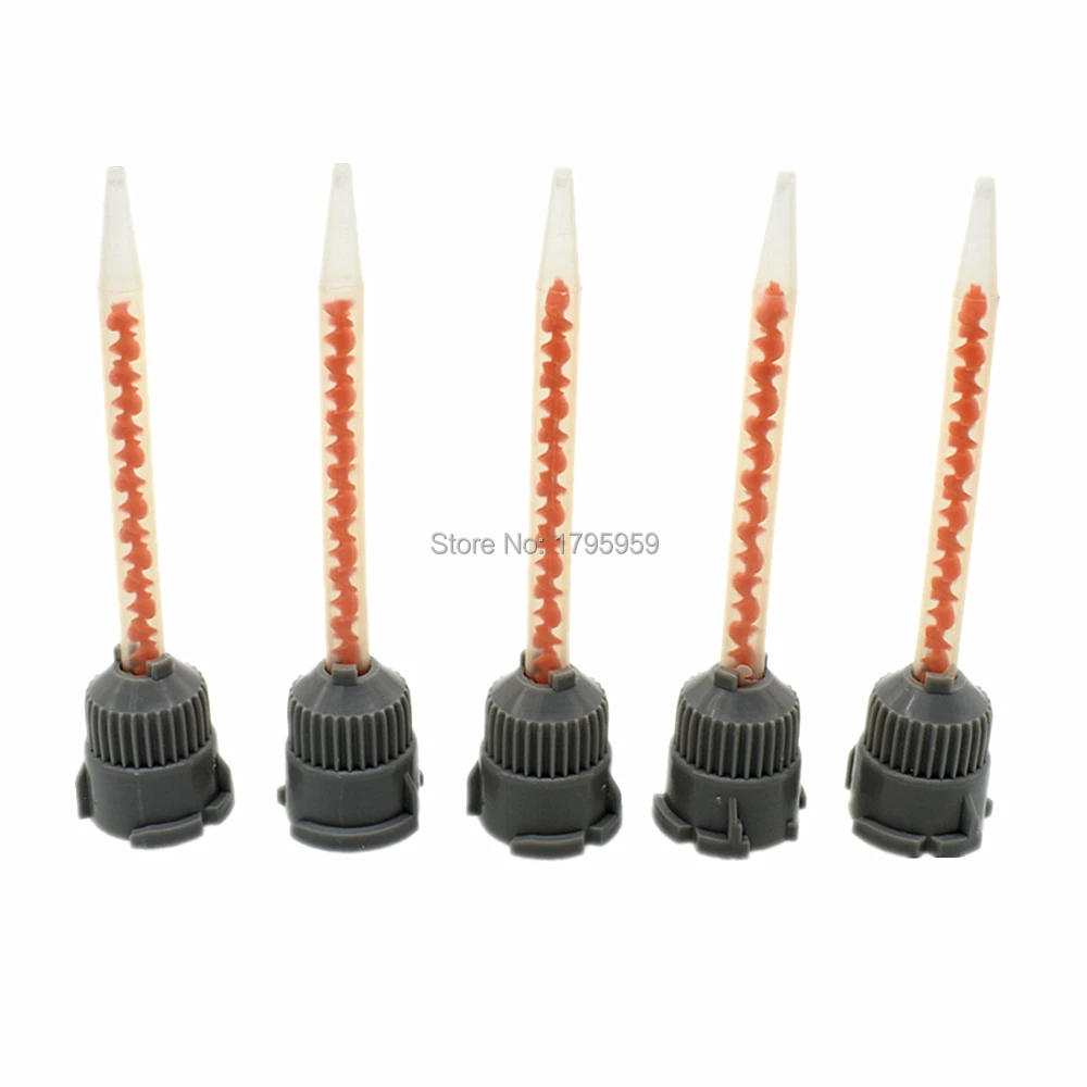 

5 Piece 10:1 Mixing Nozzle Epoxy Adhesive Applicator Static Mixer Caulking Gun Dispenser Dual Cartridge Round Mixing Nozzle Set