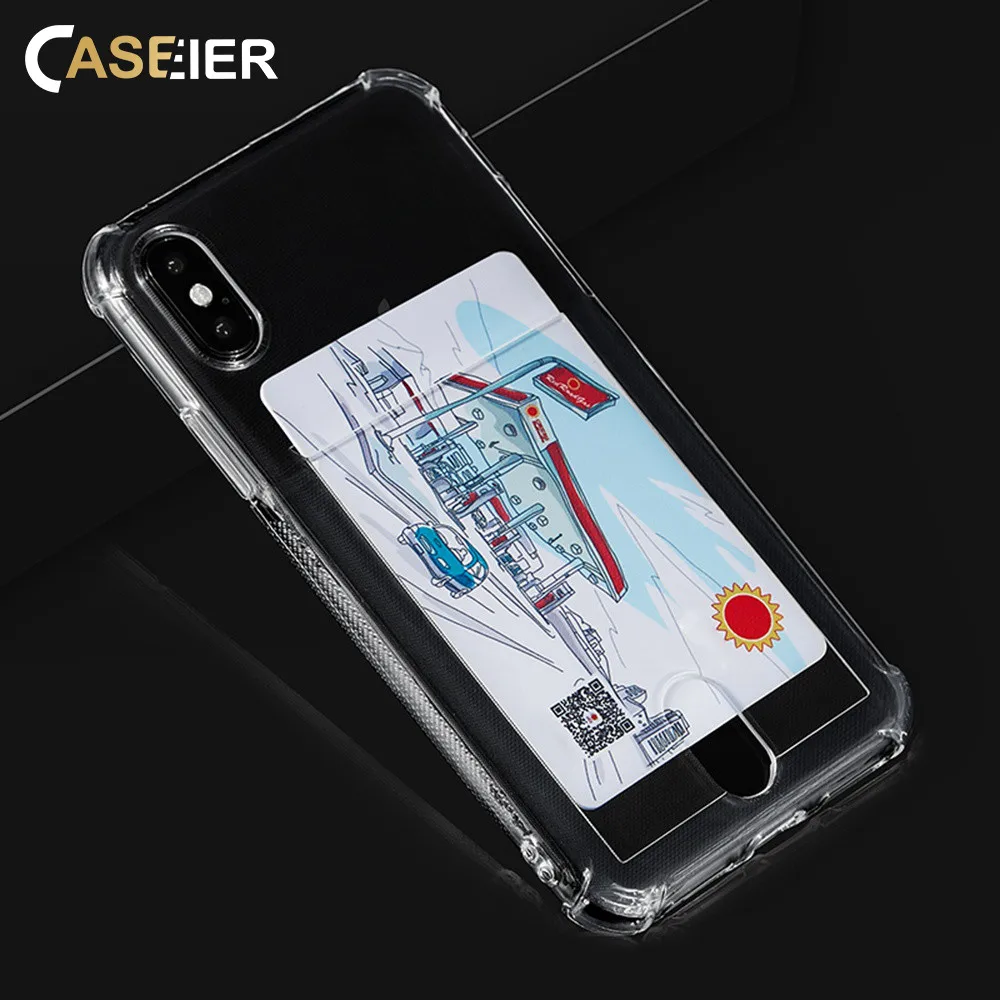 CASEIER противоударный чехол для телефона iPhone 7 8 6 6S Plus X XS Чехлы Max XR слот карты 5 5S SE
