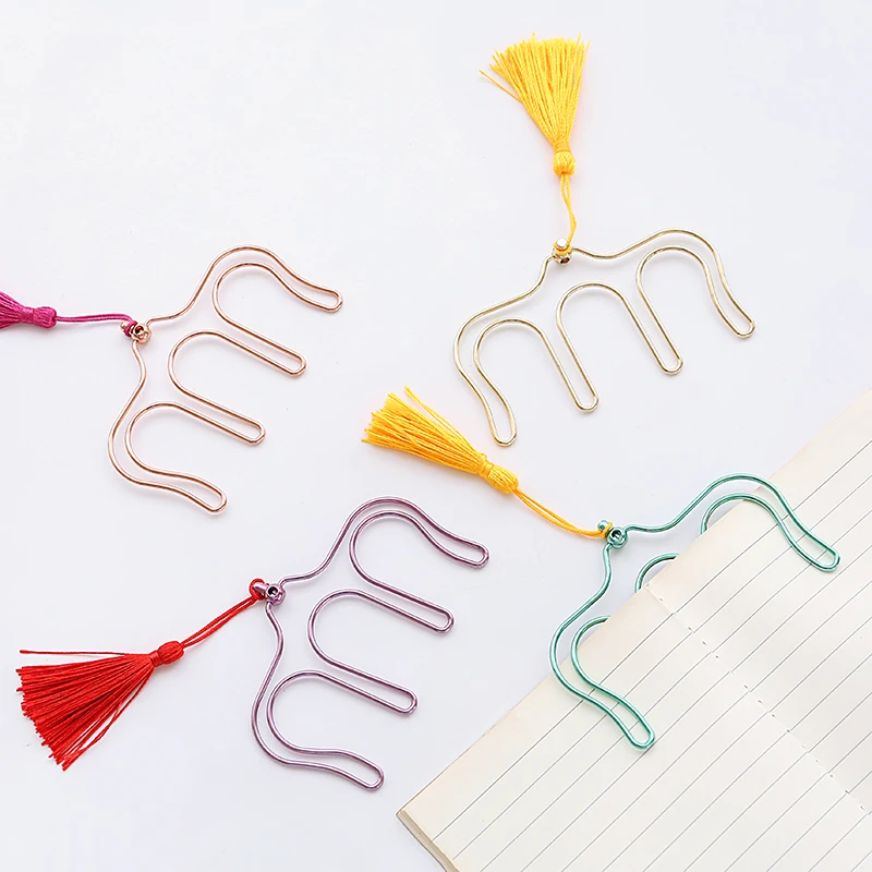 

Free shipping 37"x24.4"colorful paper clip with tassel Classical style paper clips decorative adroable page holder clip holder