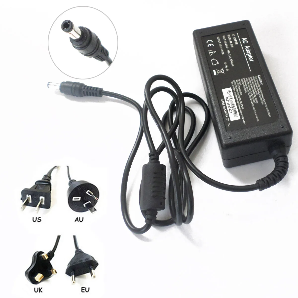 

Ac Adapter Power Supply Charger For Lenovo PA-1650-52LC ADP-65YB B 0712A1965 ADP-65CH A SADP-65KB JH 19V 3.42A 100`240V 50~60Hz