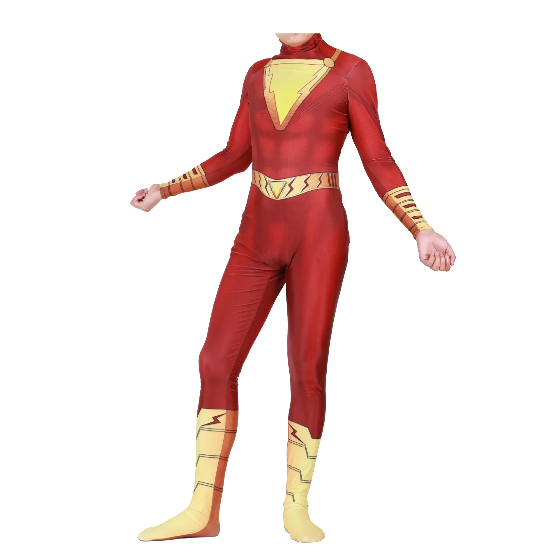 Фильм Shazam 2019! Костюм для косплея колготки зентай Хэллоуин костюмы взрослых