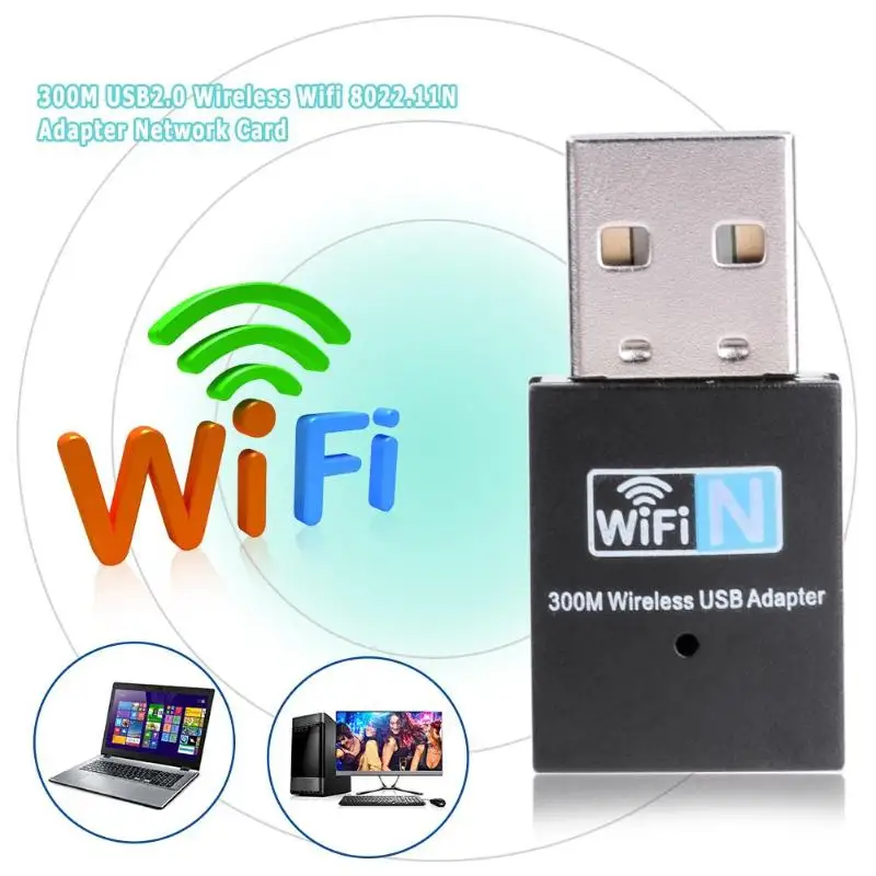 Мини 300 м USB2.0 WiFi ключ беспроводная сетевая карта 802 11 n/g/b LAN адаптер для Windows XP Vista Win 7