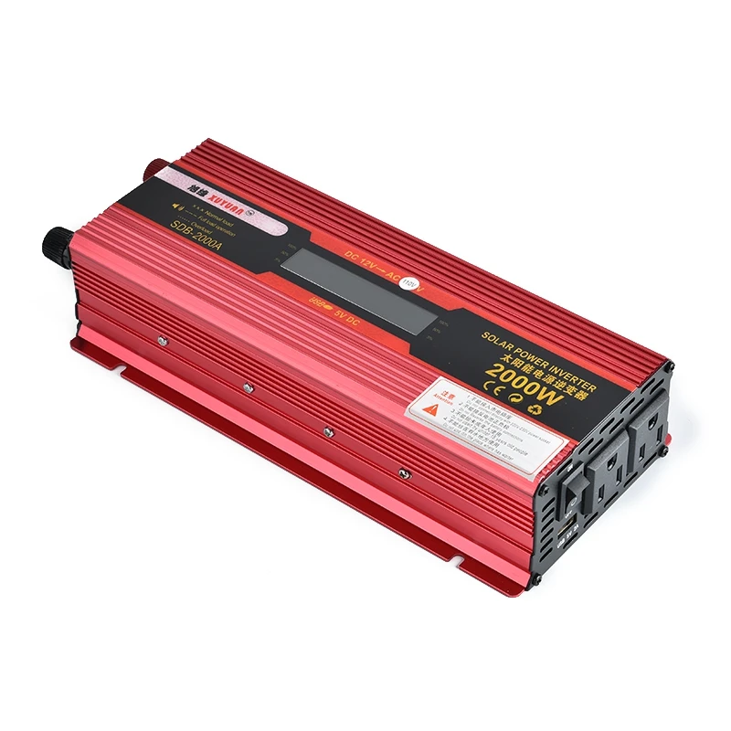 Auto Car inverter 12V to 110V 2000W On Board Inverter LCD Display Converter sturdy and durable AC USB Appliances | Автомобили и