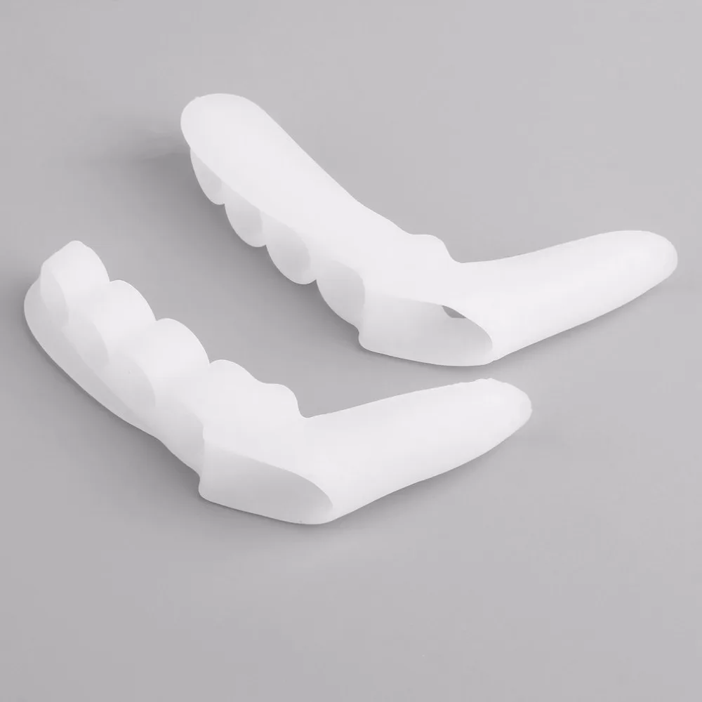 1 Paar Siliconen Teen met 5 Gaten Voeten Zorg Bretels Ondersteunt Gereedschap Bunion Guard Voet Hallux Valgus Hot Nieuwe |