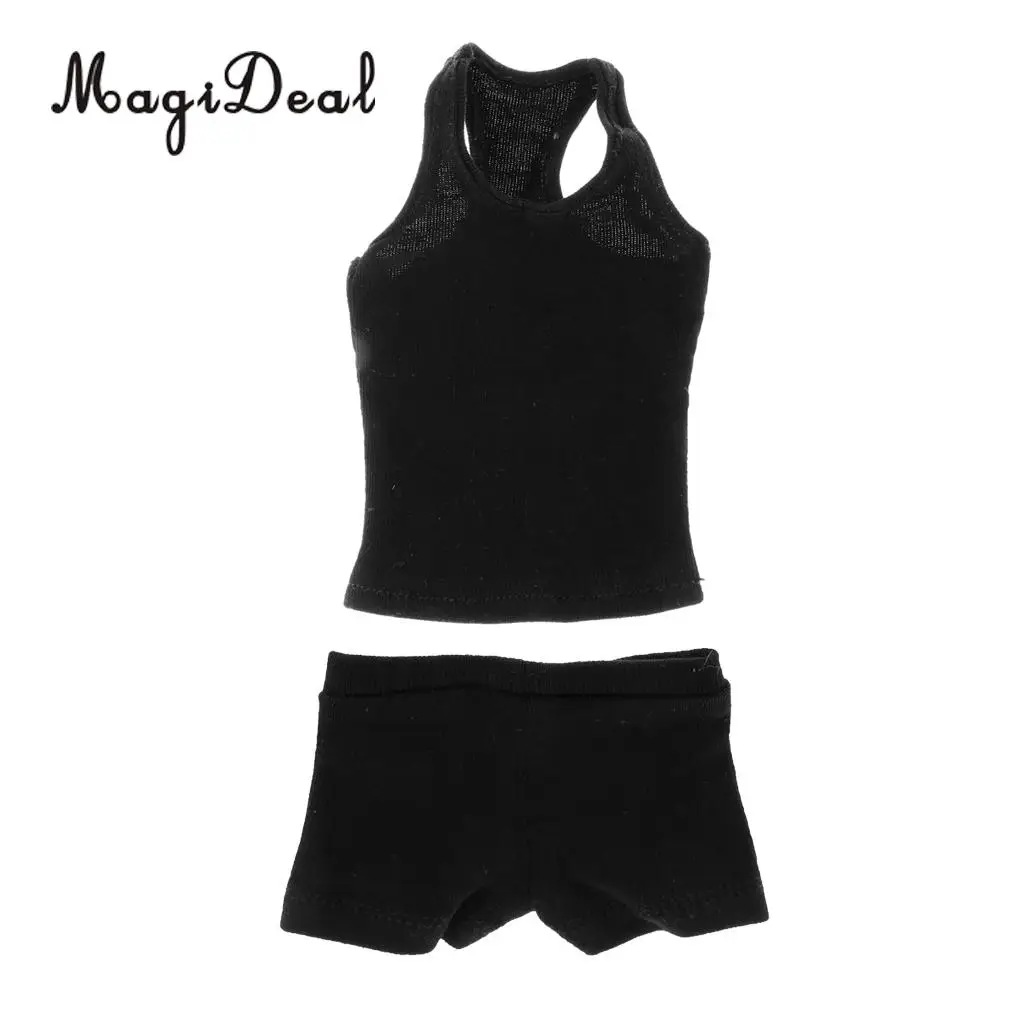 

1Set 1/6 Men Black Vest&Underwear Underclothes for 12 Inch Male Action Figure Body Dolls Clothing Accs
