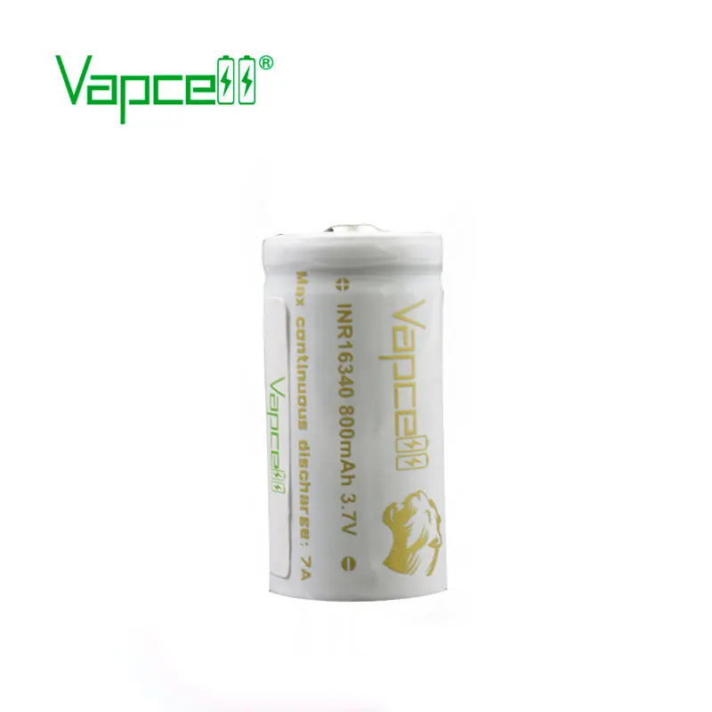 12 шт. Vapcell 16340 800 мАч 7A Высокая емкость RCR123A CDR 3 7 v литий-ионный аккумулятор для