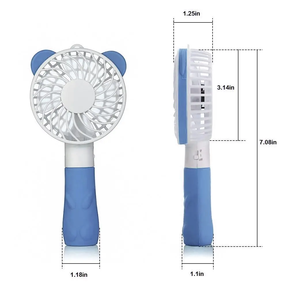 Портативный вентилятор милый медвежонок мини USB Перезаряжаемый персональный