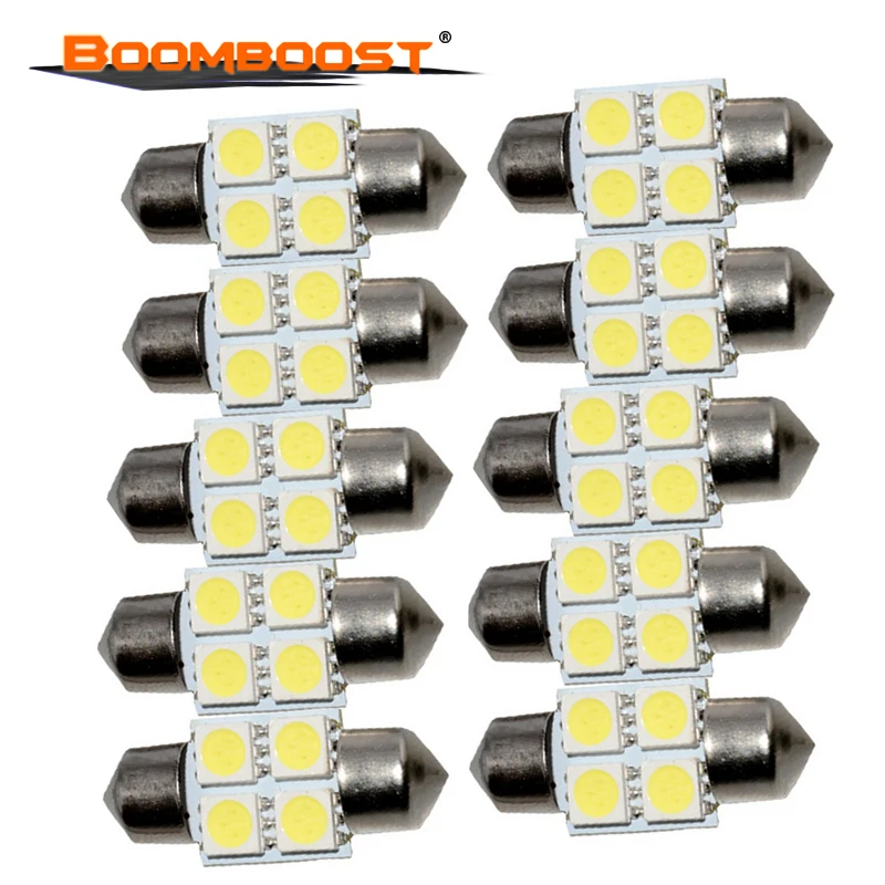 10 шт. автомобильный Стайлинг LED COB 12 В DC Авто купольные огни автомобиля боковой