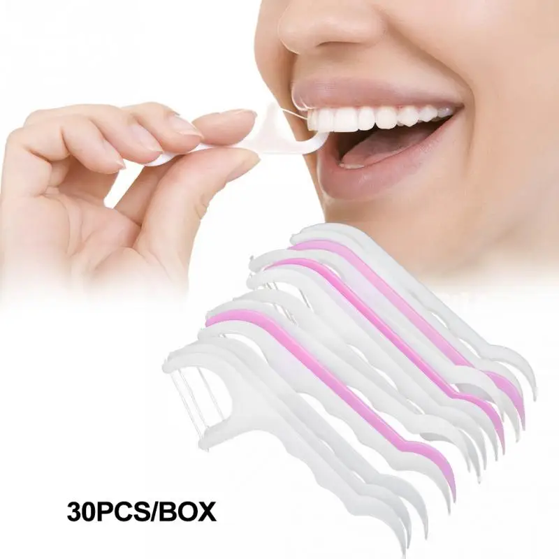 Зубная нить 2 в 1 зубочистка одноразовые зубные палочки средство для чистки зубов