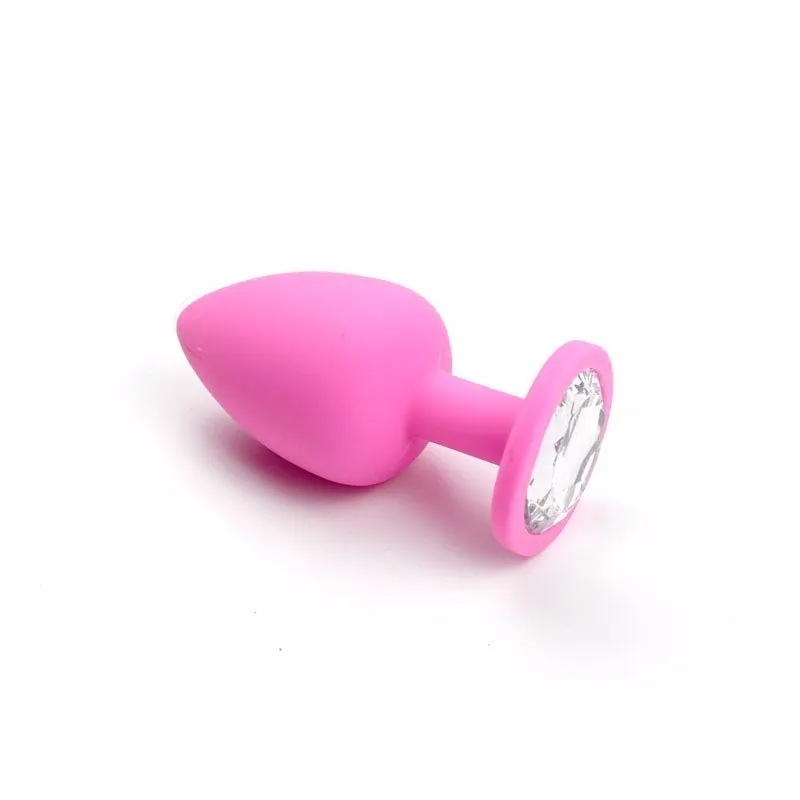Small Silicone Anal Plug No Vibrators for Women Men Gay Beads Crystal Jewelry Butt Masturbation Sex Toys | Красота и здоровье