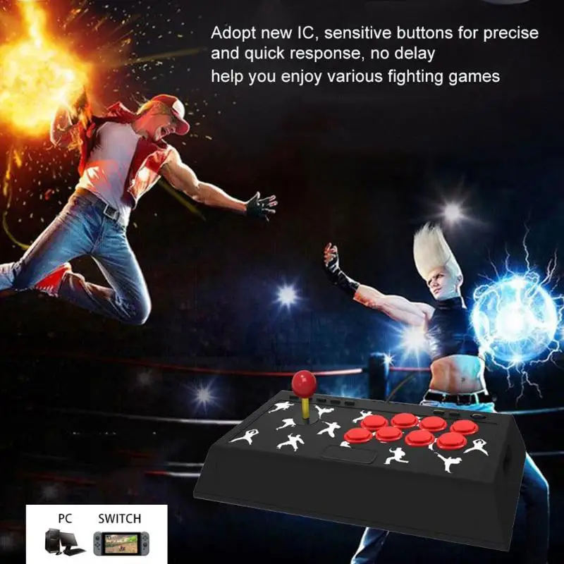 Проводной игровой контроллер геймпад Fighting Stick джойстик для ПК X input nyd