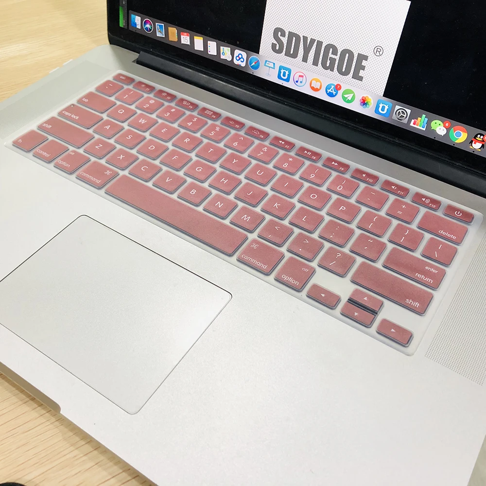 Силиконовый чехол для клавиатуры ноутбука защитная цветная пленка macbook Air13 retina15 13