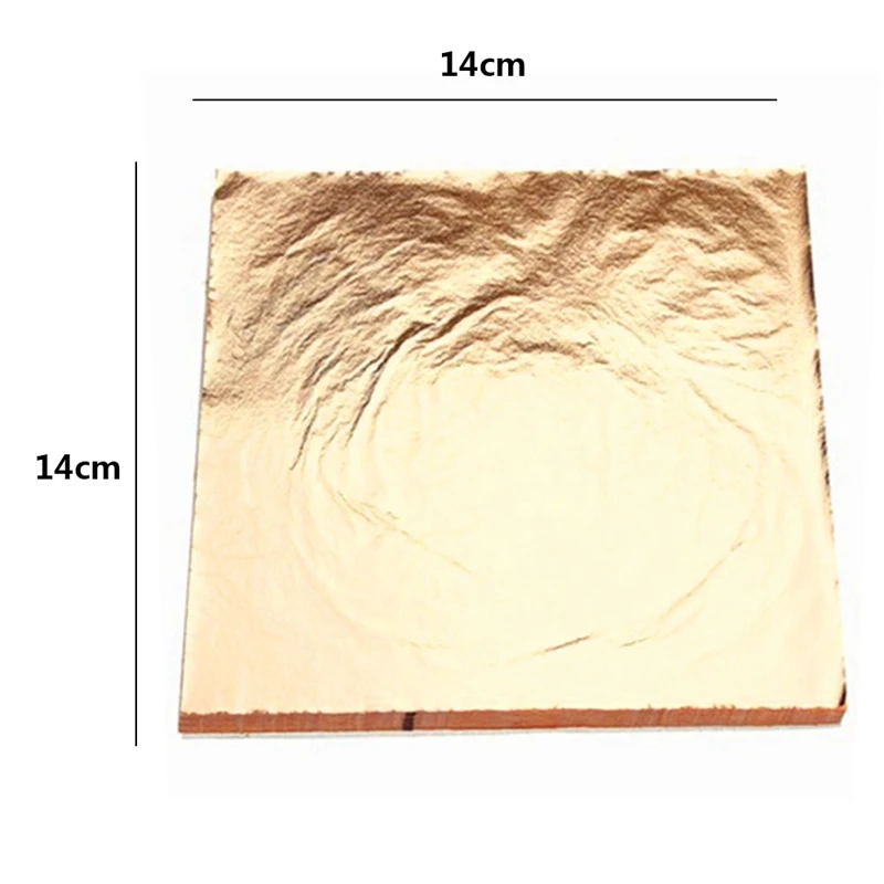 100Sheets Imitation Gold Copper Leaf Foil Paper Gilding Art Craft 14X14Cm | Дом и сад