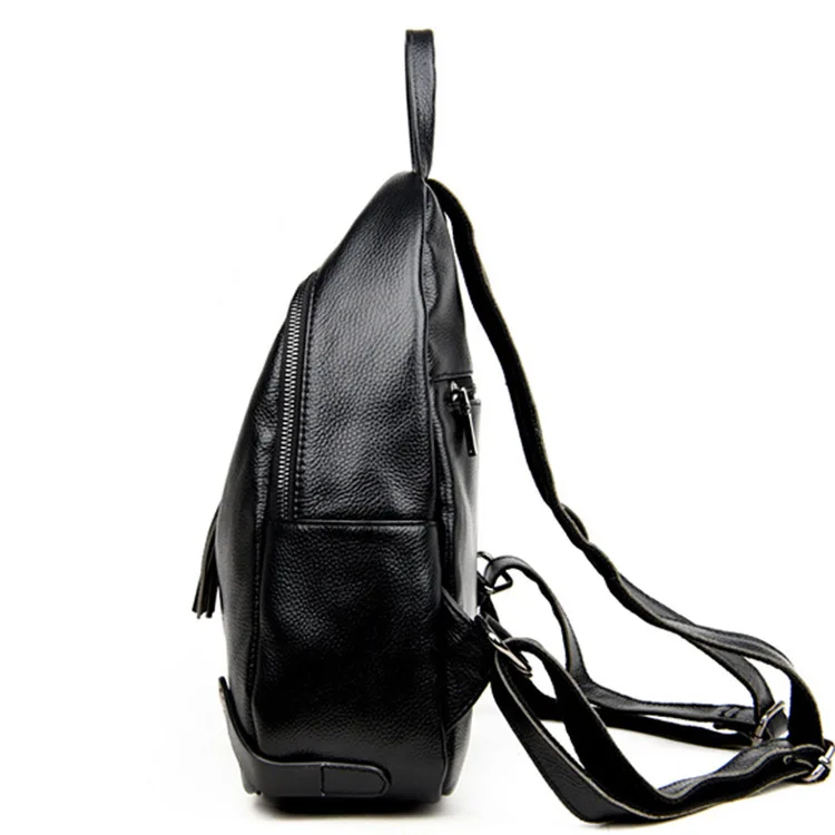 100% Genuine Leather Women Backpacks Luxury Brand Female Real Natural New Fashion Ladies Girl Student Tassel Backpack | Багаж и сумки