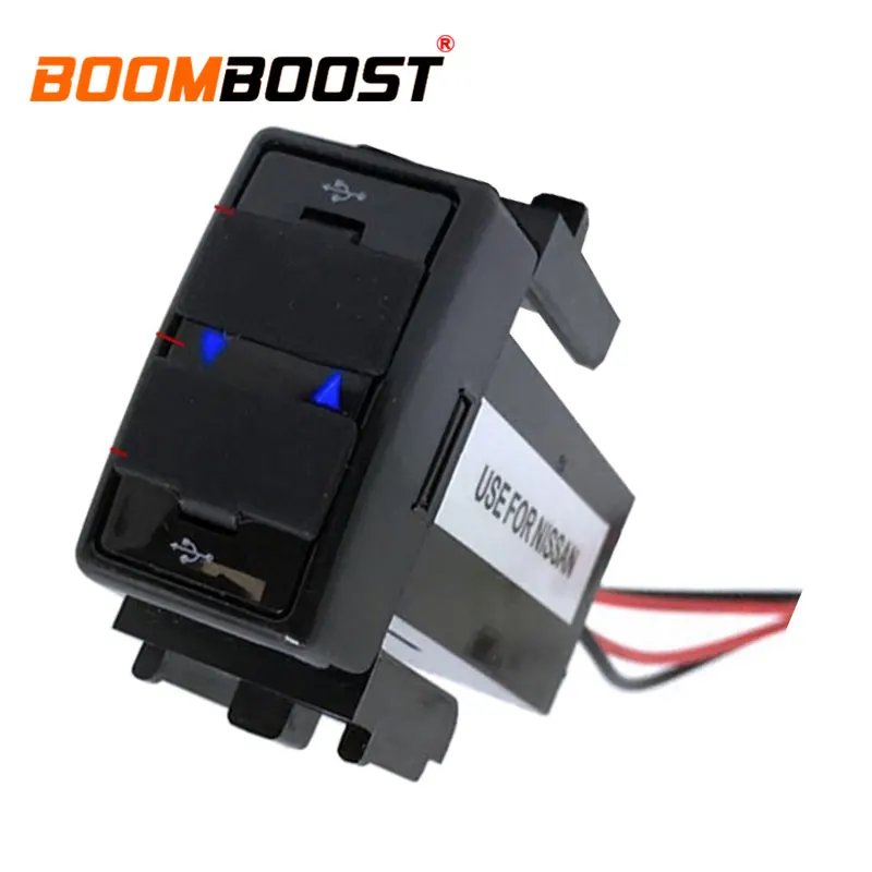 Автомобильное зарядное устройство с двумя USB разъемами 12 в 2 1 А АБС для NISSAN|socket