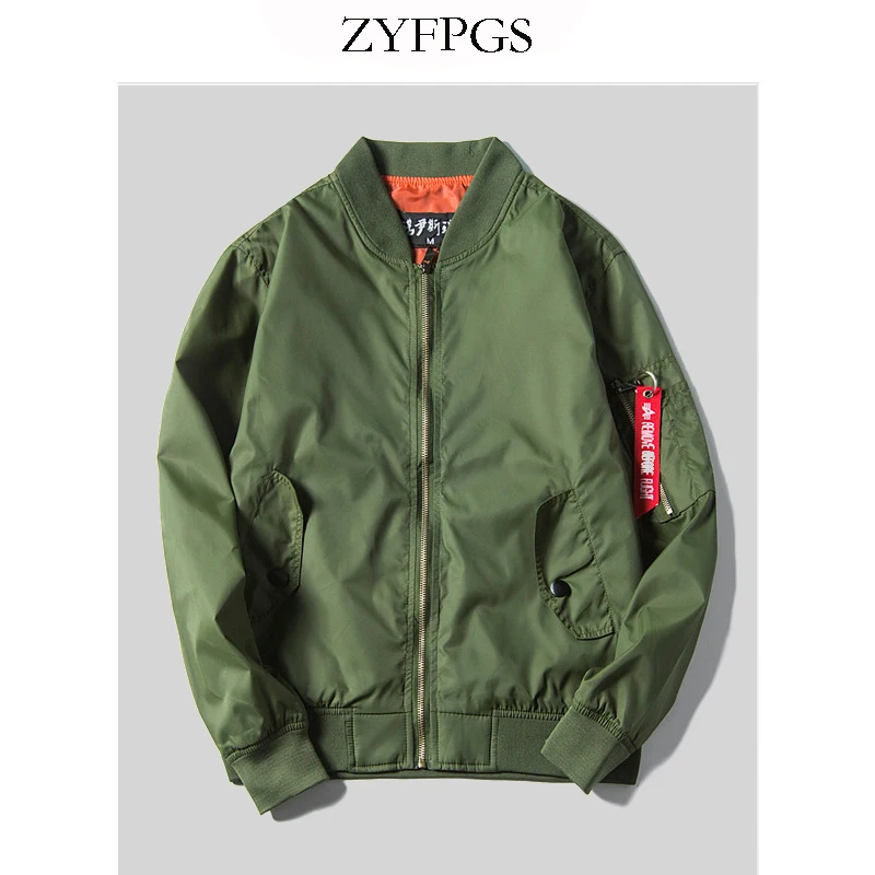 ZYFPGS куртка-бомбер мужская Свободная 4XL теплая Осенняя Военная мотоциклетная
