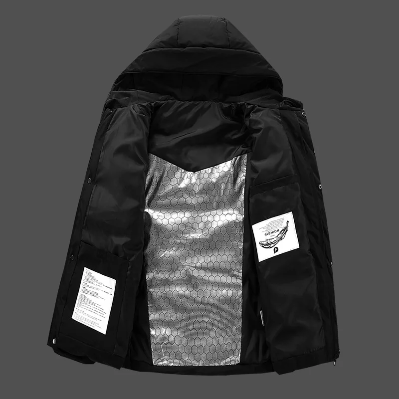 

Winter Outdoor Man Heating Clothes Down Cotton Male Short Fund USB Intelligence Charge Fever Camping Skiing Keep Warm Loose Coat