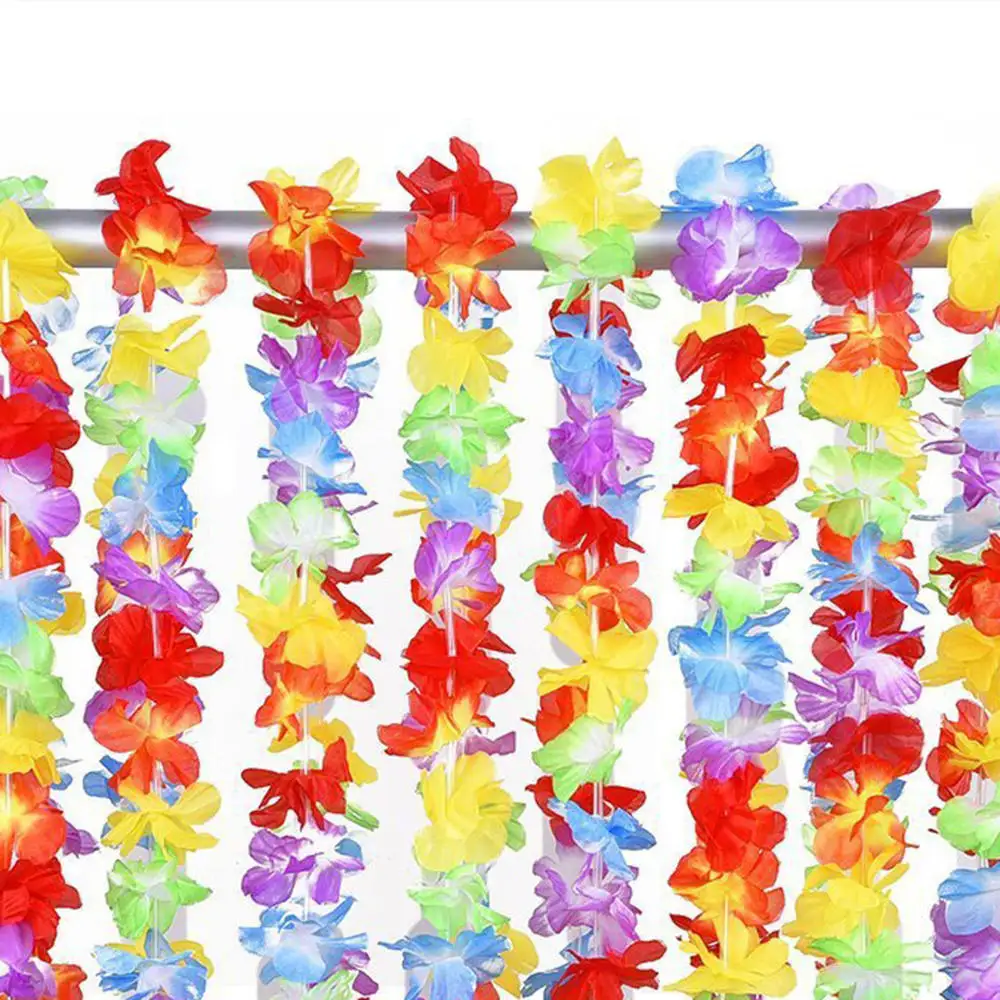30 шт. Гавайская гирлянда ожерелье цветок искусственные цветы для дня рождения