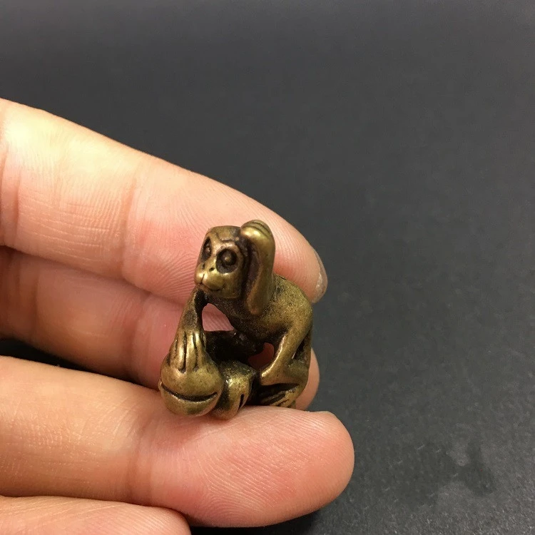 

Collectable Chinese Brass Carved Animal Monkey Moral Wealth Exquisite Small Statues