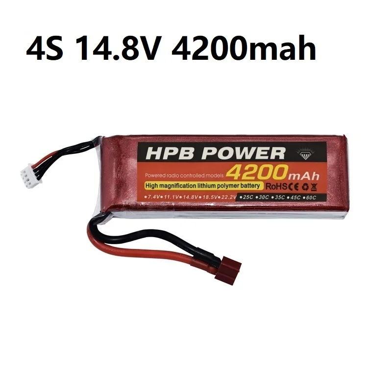 4S 14 8 V 4200mAh 35C Lipo батарея LiPo литий полимерная для RC вертолетов автомобиля лодки Drone